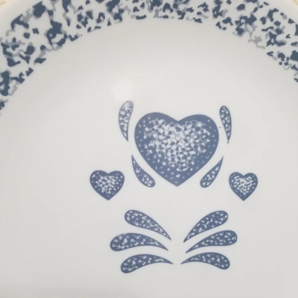 Set of 2 Corning Ware Corelle Blue Hearts Plate Large 10.25